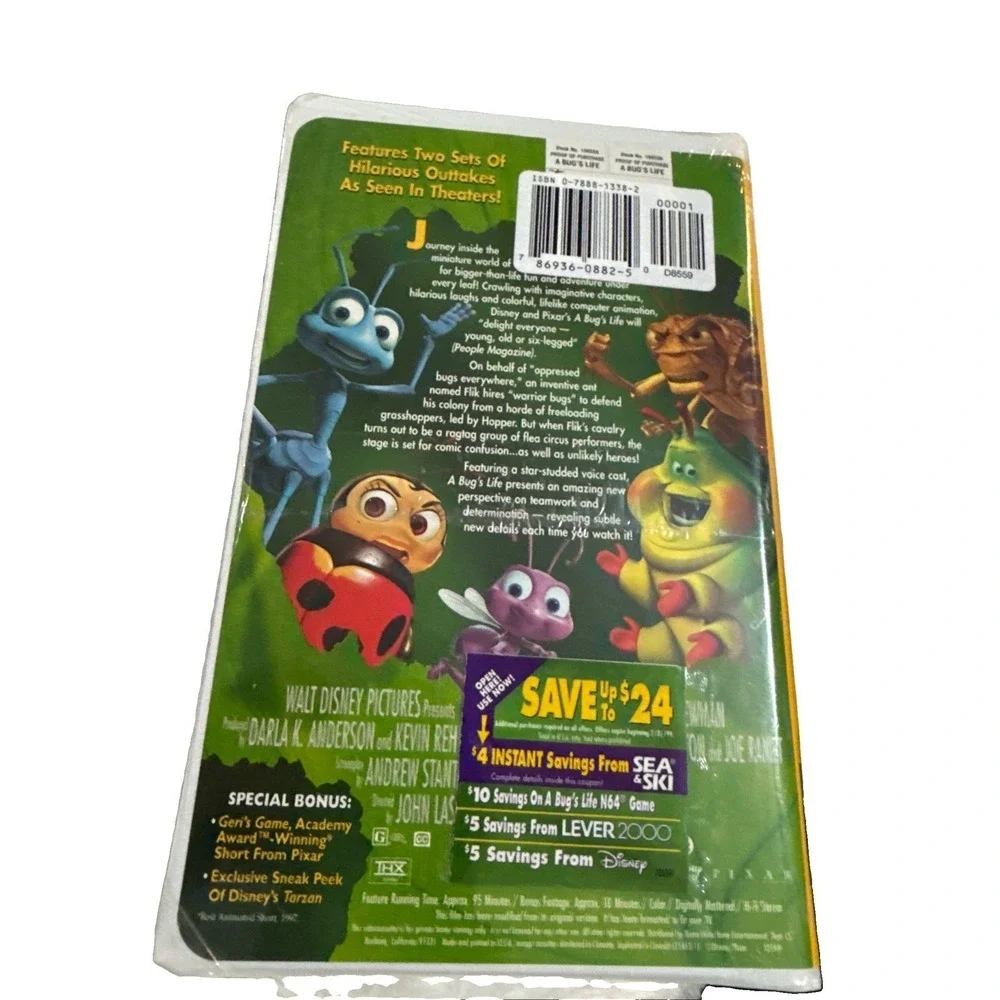 Disney's Bugs Life VHS Hoppers Cover Brand New Sealed
